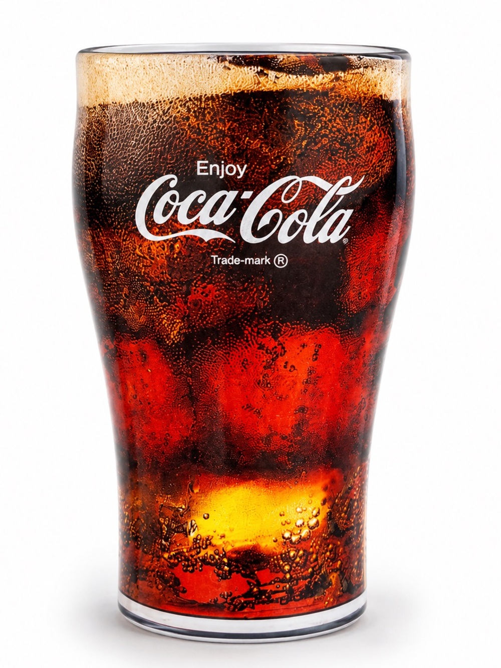 Coca-Cola Glass Shaped Metal Tin Gold Back Novelty Collectible